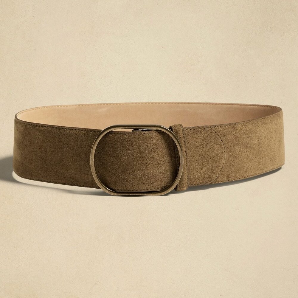 XS Vegan Suede Belt (Olive Green)